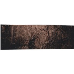 PVC Schuimplaat - Print van Krassen op Metaalkleurige Plaat - 120x40 cm Foto op PVC Schuimplaat (Met Ophangsysteem)