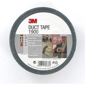 3M 1900 Duct Tape - 50M x 50MM - Zwart