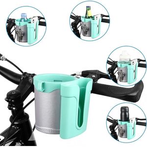 1 Stuk 3-in-1 Fiets Bekerhouder met Mobiele Telefoon Sleutelhouder, Fiets Waterfleshouders, Universele Bekerhouder voor Fietsen, Motorfietsen, Scooters, Groen