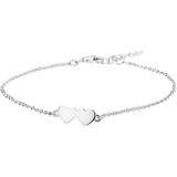 Selected Jewels Hearts Armband 1327001 (Lengte: 16.00-19.00 cm) - Zilver