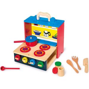 Houten speelkeuken voor kinderen - koffer model - ""Mobile"" - Houten speelgoed vanaf 3 jaar