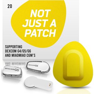 Not Just A Patch - Yellow Patch - Sensor patch pleister for Dexcom or MiaoMiao Libre – 20 pack – M (maat)