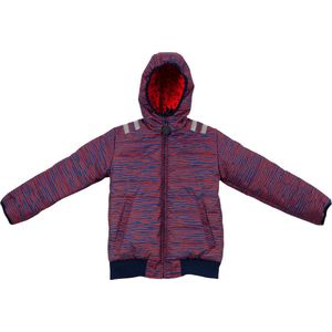 Ducksday - jas - winterjas - kinderen - Omkeerbaar - rood - blauw - 2 jaar - Waterdicht - valt klein - 92-98