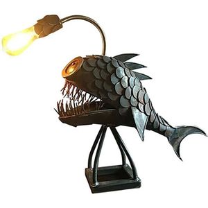 Realistische diepzeevis Lamp - Monster - lantaarnhengelvis - zeeduivel - tafellamp - Ceratioidea - Verlichting - inclusief Lichtbron