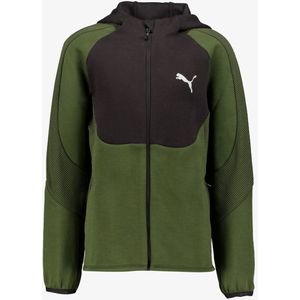 Puma Evostripe Fullzip kinder sweatvest groen - Maat 158/164