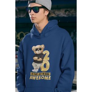 20 Jaar Verjaardag cadeau Hoodie - Navy Hoodie Mannen - Maat M - Verjaardag Cadeau Mannen - Limited Edition