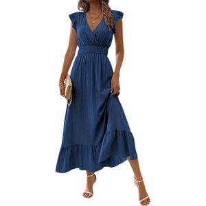 Bovista Zomerjurk Dames - Zomerjurken - Volwassen - Jurk - Ibiza Stijl - Sundress - Marineblauw - Maat S