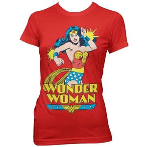 DC Comics Wonder Woman Dames Tshirt -M- Wonder Woman Rood