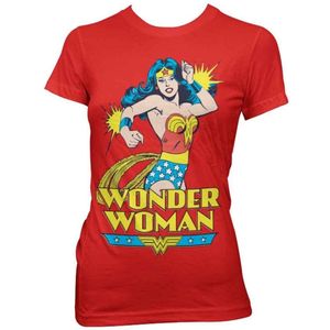 DC Comics Wonder Woman Dames Tshirt -L- Wonder Woman Rood