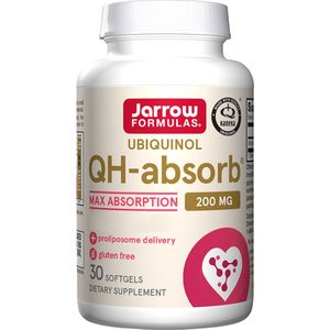 QH-Absorb 200mg 30 softgels - ubiquinol (gereduceerd co-enzym Q10) | Jarrow Formulas
