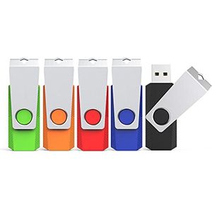 USB-stick 64 GB - 5 Stuks, Pen Drive 2.0 - Kleurrijke Geheugenstick