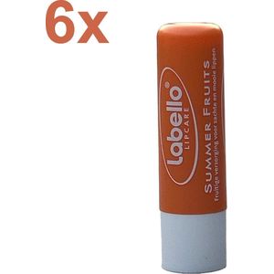 Labello - Lipcare - Summer Fruits - Lippenbalsem - 6x 4.8g - Voordeelverpakking
