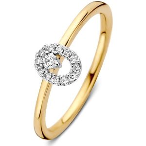 Ring bicolor briljant 0.11 crt.