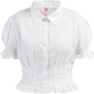 Mymo - Blouse - Wit - Korte Mouwen