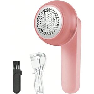 S&E Draagbare Oplaadbare Pluizentondeuse – Effectieve Stoffenreiniger voor Kleding, Meubels & Tapijt - Roze