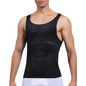 Heren Body Shaper Slimming Vest - Elastische Shapewear voor Compressie en Taillecontrole