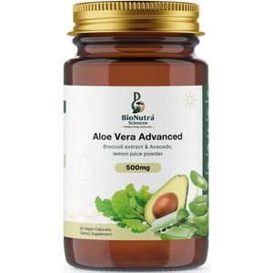 BioNutra Sciences Aloe Vera, Mustard Green, Avocado,Broccoli extracts-Advanced vegan/ vegetarian dietary supplement, skincare vitamins, minerals