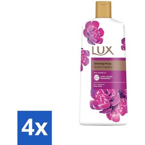 Lux - Body Wash - Charming Peony - Verzorgende Douchegel - Langdurend - 600 ml - Voordeelverpakking - 4 stuks