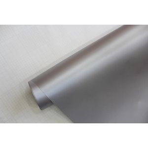 Wrapfolie Geborsteld Aluminium Zilvergrijs - per 100 x 152cm