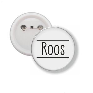 Button Met Speld 58 MM - Roos