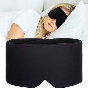 Full Face Slaapmasker Katoen - 100% Verduisterend - Zwart - Luxe Oogmasker - Man en Vrouw