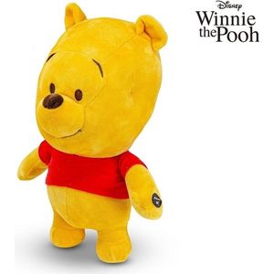 Winnie de Poeh Pluche - Met Geluid - Knuffel 35 cm [Winnie the Pooh Beer Plush Toy | Speelgoed Knuffeldier knuffelbeer voor kinderen jongens meisjes Teddybeer | Friends: Tijgetje - Iejoor/Eeyore - Knorretje Piglet]