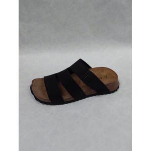 ROHDE 1412 / slippers met klittenband / zwart / maat 38