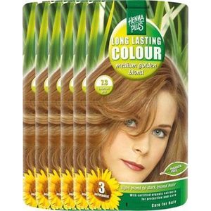 Hennaplus Long Lasting Colour 7.3 Medium Golden Blond Voordeelverpakking