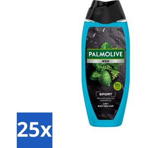 25 x Palmolive Men - Sport 3-in-1 - Douchegel - Verfrissend & Verzorgend - 500 ml - 3-in-1 Douchegel - Sport Douchegel - Mannelijke Douchegel - Verzorging Voor Mannen - Douchegel Voor Lichaam Haar Gezicht