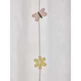 Vertbaudet - Anjerslinger - Gordijn - Wit - 100% Katoen, Machine Wasbaar, Afmetingen 105 x 180 cm