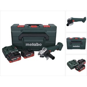 Metabo W 18 L 9-125 Accuslijper 18 V 125 mm + 2x accu 5,5 Ah + lader + metaBOX