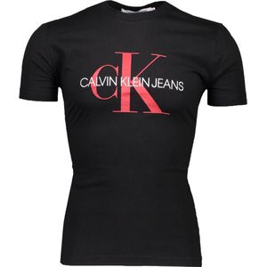 Calvin Klein T-shirt Zwart Getailleerd - Maat S - Heren - Lente/Zomer Collectie - Katoen