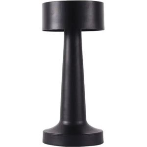Tafellamp Oplaadbaar – Zwart - LED - 3 Lichtkleuren - Acryl + Metaal - USB C oplaadbaar – Anti Slip - Dimbaar - Bureaulamp - Nachtlamp – Touch lamp - 21 cm