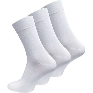 Calzini - Diabetes sokken - Zonder elastiek - Naadloos - 6 paar - Wit - 43-46