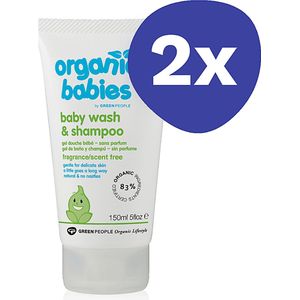 Green People Baby Wash & Shampoo Zonder Geurstoffen (2x 150ml)