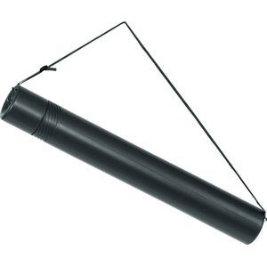 Linex Tekeningkoker - uitschuifbare lengte 40-75 cm - diam. 6 cm - kleur zwart