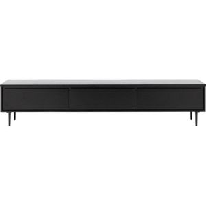 Goossens Tv Meubel Trani, 2 Kleppen 1 Lade 208 Cm Breed - Hout Zwart