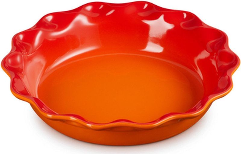 Le Creuset - Taartvorm 23 Cm - Rond Hoog - in Aardewerk - Oranjerood