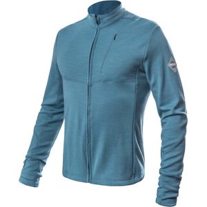 Sensor - Baselayer - Merino Upper - Outdoor - Heren - Merino Wol - Lange Mouw - Full Zip - Mint Blue - Large