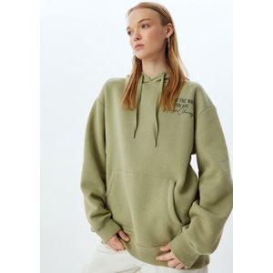 Capuchon kraag Met drukwerk Sweatshirt