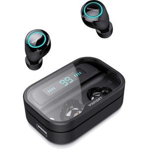 Draadloze Oordopjes - Hybrid Driver Bluetooth5.0 - LED 3D Stereo Earphones - Zwart