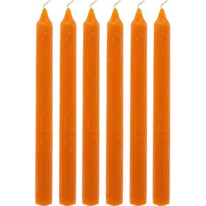 Set van 6 oranje kaarsen H25