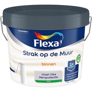 Flexa - Strak op de Muur Binnen Muurverf Mat - Violet Vibe - Meng - Grijs - 2,5 Liter