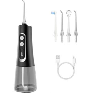 Waterflosser-monddouche-water flosser-waterflosser Draadloze Tandenborstel - 9 Modi 300ML - Monddouche - Draagbaar Oplaadbaar - IPX7 Waterdichte Watertandenborstel - Geschikt voor Thuisgebruik - Zwart