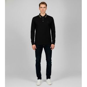 Guess - M5BP58K7O64 - Polo - Zwart - Lange Mouwen - Synthetisch