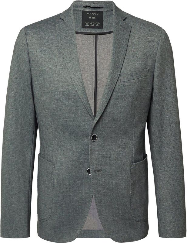 Binnenjas - Slim-fit Blazer - Fijn Gedessineerde Interlock-jersey