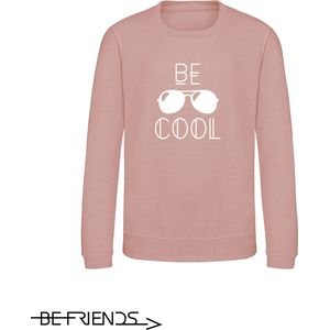 Be Friends Sweater - Be cool - Kinderen - Roos - Maat 1-2 jaar