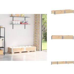 vidaXL Palletopzetrand - Palletopzetranden - Pallet Opzetrand - Palletrand - Palletopzetrand 150x50 cm massief grenenhout
