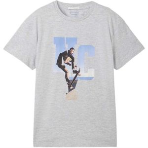 Tom Tailor Oversize Printed 1040275 T-shirt Met Korte Mouwen Grijs 140 cm Jongens