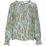 comma - Blouse - Viscose - Met Patroon - Lange Mouwen